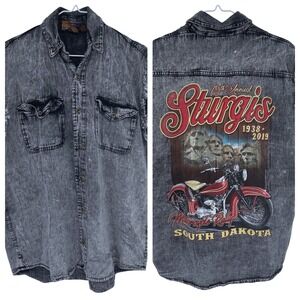 Vance Biker‎ Wear Sturgis Motorcycle Rally South Dakota Sleeveless Shirt Large